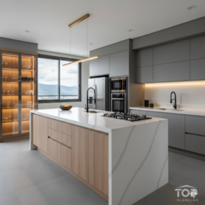 Transforme sua cozinha com a Top Planejar. Especialistas em cozinhas de alto padrão sob medida em Itabira. Design exclusivo e acabamento impecável. Solicite orçamento!