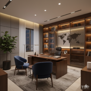 Aumente sua produtividade com um home office planejado. Projetos de escritórios sob medida em Itabira com foco em ergonomia e design. Fale com a Top Planejar!