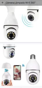 Câmera 360 Inteligente Wi-Fi Full HD com Visão Noturna