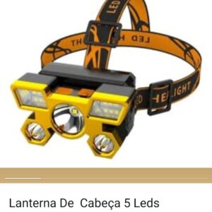 Lanterna de cabeça 5 leds recarregável XY501